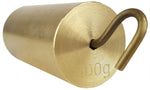 100g Hooked Brass Weight – 3" H Solid Brass Dual-Hook Physics Mass for Force & Motion Experiments by GSC International Inc.