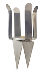 Candle Holder for Optical Bench – 2.25" H Metal Holder (Silver) for Meter Stick Setup, Pack of 10 by GSC International Inc.