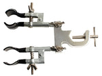 Double Burette Clamp – 6.25" H Metal Clamp with Adjustable Arms & Plastisol Tips for Lab Use by GSC International Inc.