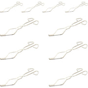 Pack of 10 Stainless Steel Crucible Tongs for Laboratory Use