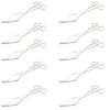 Pack of 10 Nickel-Plated Steel Crucible Tongs for Laboratory Use