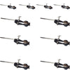 Pack of 10 9.5" Cast Aluminum Extension Clamps with Cork-Lined Prongs
