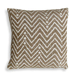 Uttermost Argo Outdoor Pillow-Toffee Sunbrella with Cream Indigenous Geometric Pattern