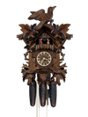 Eight Day Musical Cuckoo Clock with Dancers 16 Inch Height and Moving Birds Feeding Nest By River City Clocks