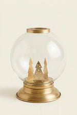 glass and metal decor,