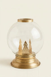 glass and metal decor,