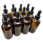 Dropper Bottle for Lab Use Amber Flint Glass 4" H 8 Ounce Pack of 12 by GSC International Inc.