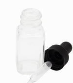 Clear Flint Glass French Square Dropper Bottle 1/2 Ounce Case of 144 by GSC International Inc.