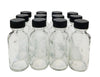 Clear Glass Bottle With Plastic Cap 3.2" H 1 oz Pack 12 by GSC International Inc.