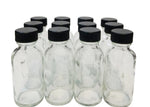 Clear Glass Lab Storage Bottle With Cap 3.75" H 2 oz Pack 12 by GSC International Inc.