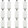Flint Glass Storage Bottle – Clear Design – Height 10 – 32 oz with Plastic Cap Pack 12 by GSC International Inc.