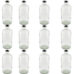 Lab Glass Bottle Clear Flint Glass 10" H – 32 oz Storage Bottle with Cap Pack 12 by GSC International Inc.