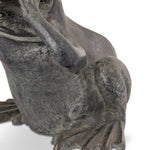 Nature-Inspired Frog & Bird Statue – Cast Aluminum Garden Art