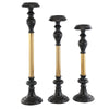 Two-Toned Metal Pillar Candleholders – Decorative Set by SPI Home