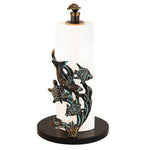 SPI Home Seaworld Paper Towel Holder in Brass – Coastal Marine-Inspired Kitchen Accent, Decorative Ocean Theme