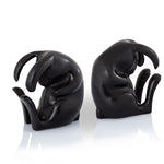 SPI Home Brass Rabbit Bookends Pair – Whimsical Sculpted Desk & Shelf Decor, Compact 4.5" Height, Elegant Antique Finish