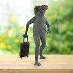 SPI Home Roadtrip Garden Sculpture – Cast Aluminum Whimsical Animal Car Ride Accent, 21" Tall Outdoor Decor