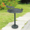 SPI Home Lotus Birdbath with Birds – Sculptural Aluminum Garden Feeder