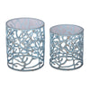 SPI Home Coastal Coral Accent Table Set – Modern Nautical Style