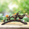 SPI Home Quail Sculpture – Aluminum Garden Accent with Chicks