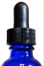 Glass Boston Round Dropper Bottle 4 In Height Cobalt Blue 1 oz Pack 12 by GSC International