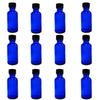 Cobalt Blue Glass Boston Round Bottles 4 oz Pack of 12