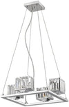 Chloe Lighting CH20038CM16-UP4 Trilluminate Contemporary 4 Light Chrome Finish Crystal Shade Mini Chandelier 16`` Wide