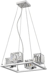 Chloe Lighting CH20038CM16-UP4 Trilluminate Contemporary 4 Light Chrome Finish Crystal Shade Mini Chandelier 16`` Wide