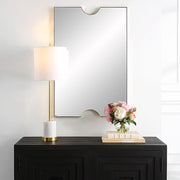 Uttermost Rectangular Vanity Mirror – Iron Frame, Polished Floating Edge, Indoor Use