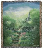 100% Cotton Tapestry Throw Pathways Heaven Woven for Living Room by Manual Woodworkers
