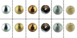 Physics Balls Set 3.75"H 25mm Drilled Aluminum, Brass, Copper, Steel, Zinc, Wood with Container By GSC International Inc.