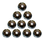 Steel Physics Balls 1"H 25mm Solid Metal Spheres Polished Mirror Finish No Hole Scientific Lab Equipment Set of 10 By GSC International Inc.