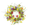 Melrose Summer Garden Trumpet Wreath 20"D