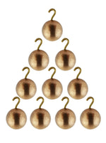 Copper Physics Balls 25mm 1 Inch Solid with Hook Pendulum Experiment Classroom Lab Set Pack of 10 By GSC International Inc.