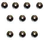 Steel Physics Balls 0.5"H 13mm Solid Metal Silver Polished Mirror Finish Lab Experiment Set of 10 By GSC International Inc.