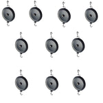 Large Single Pulley – 7 cm Wheel, Plastic with Metal Housing, Hooked Ends, Pack of 10 by GSC International Inc.