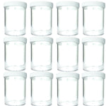 Polystyrene Specimen Jar 8oz – 3.7" H Lab Storage Container with Foam-Lined Cap & 70/400 Neck, Pack of 12 by GSC International Inc.