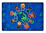 Carpets for Kids Give the Planet a Hug Blue Classroom Rug, Rectangle