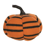 Plush Pumpkin Set – Fabric Orange Black – 5 H for Halloween Decor By Melrose