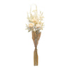 Tall Beige Zinnia Bouquet – 29.5"H – Faux Bleached Stems – By Melrose