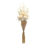 Bleached Zinnia Bouquet Set – 29.5"H – Beige Faux Floral Stems – By Melrose