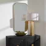 Uttermost Designer Taft Brass Frame Rectangular Wall Mirror