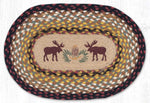 Earth Rugs Rustic Dining Table Placemat 13"x19" Oval Moose and Pinecone Pattern