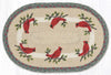 "Holly Cardinal Oval Placemat 13x19 Braided Jute Table Accent"