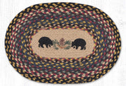 Earth Rugs Black Bear Oval Jute Placemat – 13