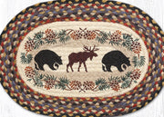 Earth Rugs Rustic Oval Placemat – Bear & Moose 13