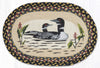 "Braided Jute Oval Placemat with Loon Design Cabin Dining Accent"