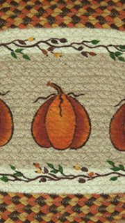 Earth Rugs braided jute pumpkin mat