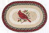 "Earth Rugs Cardinal Oval Placemat 13x19 Rustic Farmhouse Jute Table Mat"