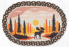 Earth Rugs Moose Crossing Oval Placemat Rustic Lodge Cabin Dining 13x19